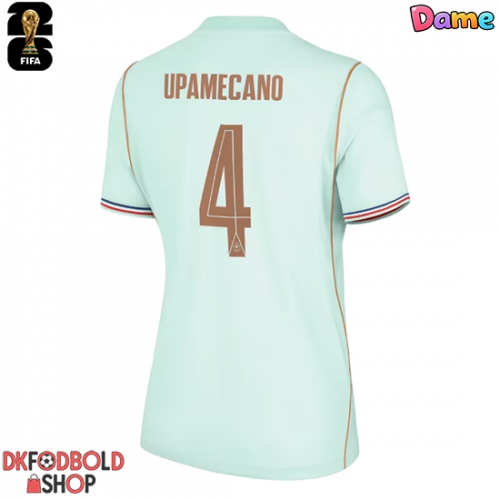 Frankrig Dayot Upamecano #4 Udebanetrøje Dame VM 2026 Kort ærmer